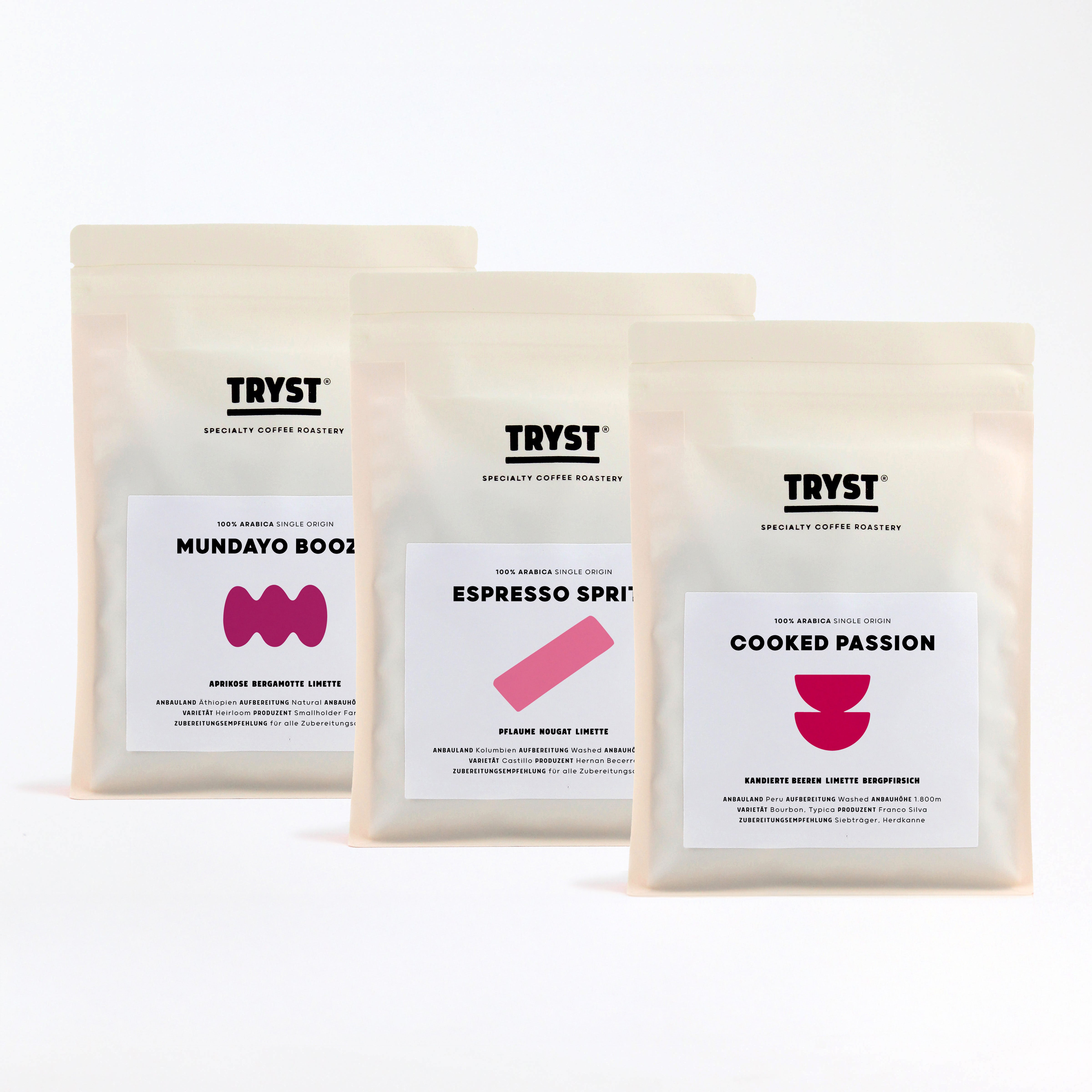 3 x 250g Bundle (Espresso, funky) – TRYST® Coffee Berlin